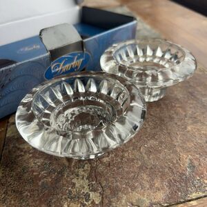 Vintage New in Box- Crystal Candleholders by Darby- Set of 2